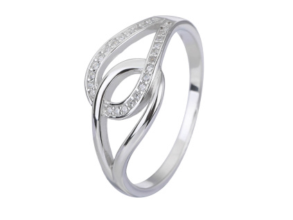3405 stribrny prsten elegantni propojeny velikost prstenu 64