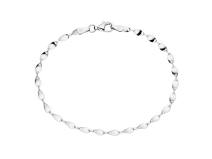 3417 1 stribrny naramek zrcatka vlnky delka naramku 19 cm