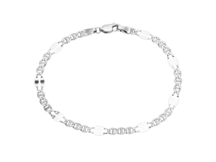 3426 1 stribrny naramek kavove zrno 3 1 zdobene 02 delka naramku 20 cm