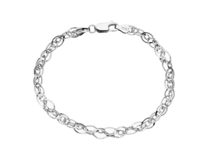 Stříbrný náramek GRAND točený (Délka náramku 20 cm)