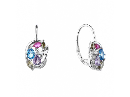 3541 3541 3541 12377 stribrne nausnice klasicky patent ornament motyl barevne sperky bealio