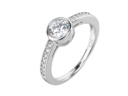 08997 stříbrný prsten solitér zásnubní šperky BEALIO