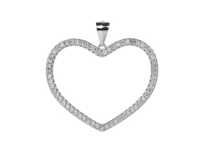 3694 3694 stribrny privesek srdce