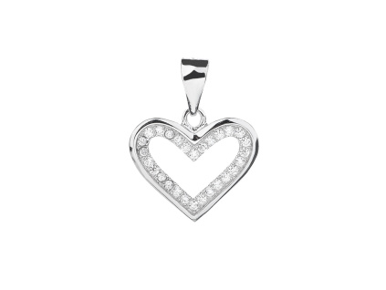 3697 stribrny privesek srdicko nezne