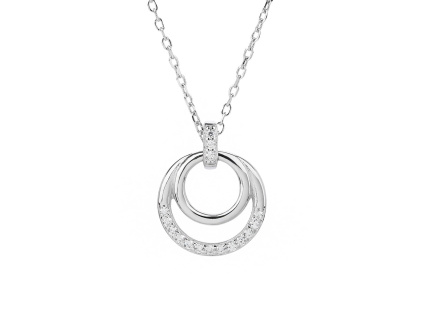 3730 stribrny nahrdelnik spojene krouzky delka retizku 40 5 cm