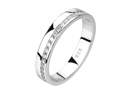 12390 Stříbrný prsten pro ženy bílý kámen zirkon šperky BEALIO