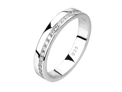 3801 stribrny prsten elegantni bily velikost prstenu 51