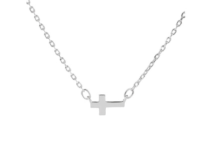 3810 stribrny nahrdelnik kriz delka retizku 45 5 cm