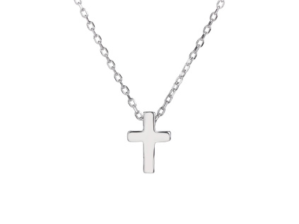 3813 stribrny nahrdelnik kriz delka retizku 40 5 cm