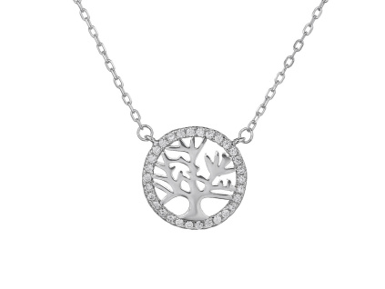 3831 stribrny nahrdelnik strom zivota delka retizku 40 5 cm