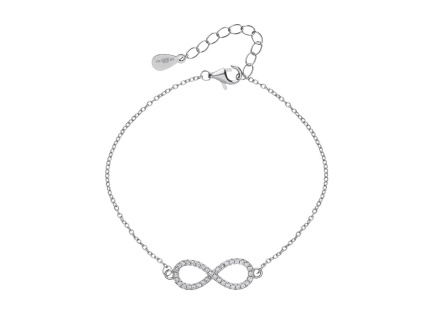 3843 stribrny naramek nekonecno delka naramku 16 3 cm