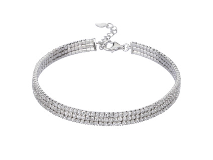 3855 stribrny naramek tenisovy 3 linky delka naramku 17 3 cm