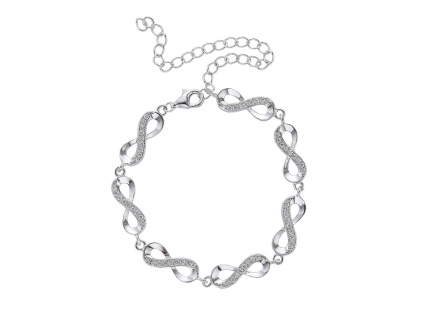 3858 stribrny naramek nekonecno delka naramku 13 7 cm