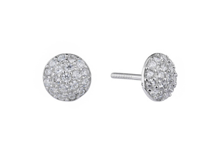 390 390 stribrne nausnice kulate sroubek