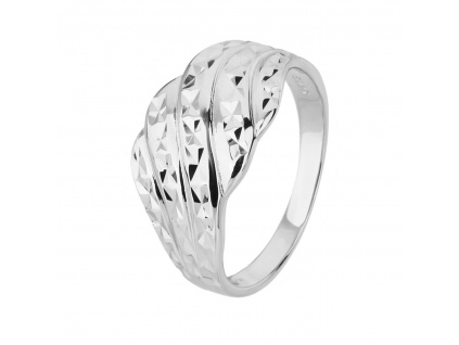 06111 Stříbrný prsten broušený bez kamene šperky BEALIO