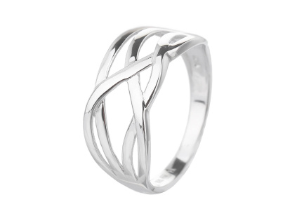 3942 stribrny prsten pleteny velikost prstenu 64