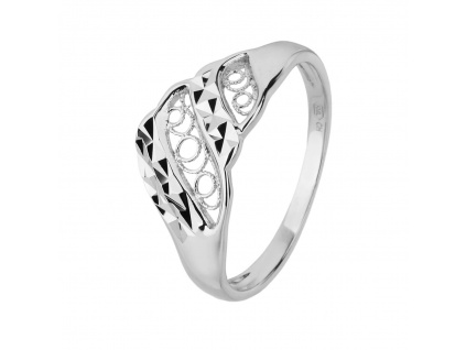 06120 Stříbrný prsten bez kamene šperky BEALIO