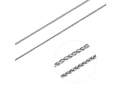 396 14 stribrny retizek spiga delka retizku 90 cm