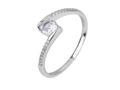 4059 stribrny prsten soliter vlnky velikost prstenu 62