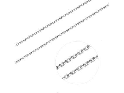 411 13 stribrny retizek anker 3 mm delka retizku 45 cm