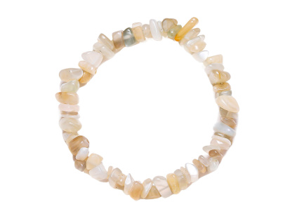 4134 mineralni naramek mesicni kamen sekany delka naramku 17 21 cm