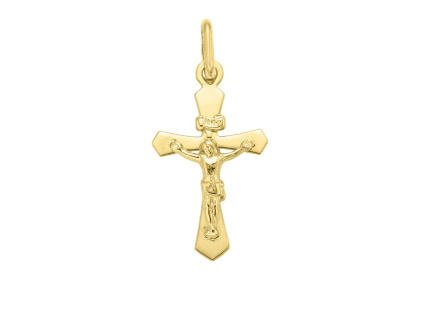 4245 00044 zlaty privesek kriz krizek sperky bealio