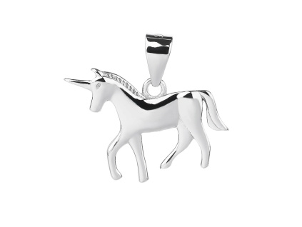 4275 stribrny privesek jednorozec