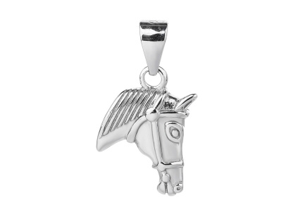 4278 4278 stribrny privesek kun hlava
