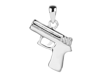 429 stribrny privesek pistole glock