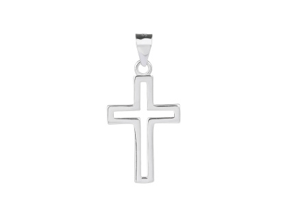 4341 4341 stribrny privesek kriz obrys