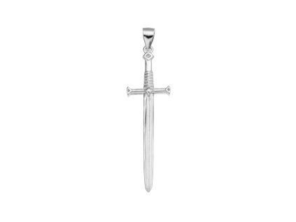 438 1 438 stribrny privesek mec rytirsky