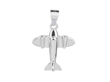 4389 4389 stribrny privesek letadlo