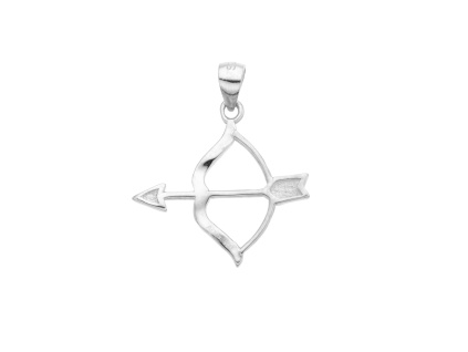 444 1 444 stribrny privesek luk