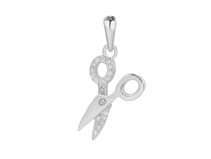 4452 4452 08959 stribrny privesek nuzky kadernice ciry kamen bily zirkon sperky bealio