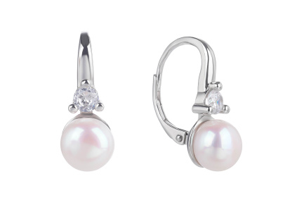 4491 4491 11516 stribrne nausnice bila ricni perla pro nevestu sperky bealio