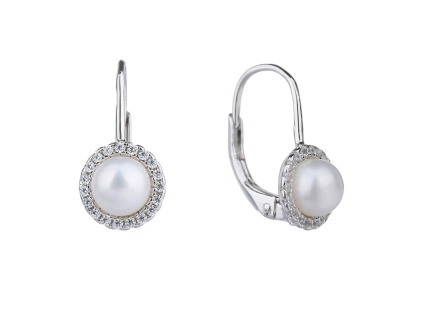 4497 4497 4497 06690 stribrne nausnice bila ricni perla pro nevestu sperky bealio