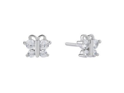 4521 4521 4521 stribrne nausnice motyl sroubek