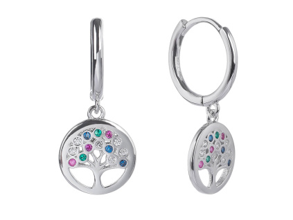 4569 4569 stribrne nausnice strom zivota barevne