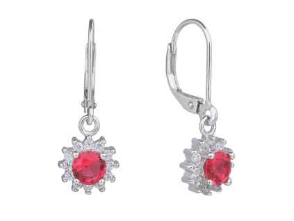 4584 4584 4584 stribrne nausnice visaci rubin