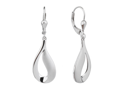 4602 4602 09092 stribrne nausnice visaci patent dlouhe mat a lesk bez kamene sperky bealio