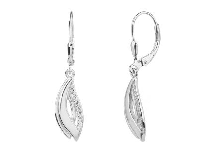 4605 12413 stribrne nausnice visaci dlouhe ciry kamen bily zirkon sperky bealio