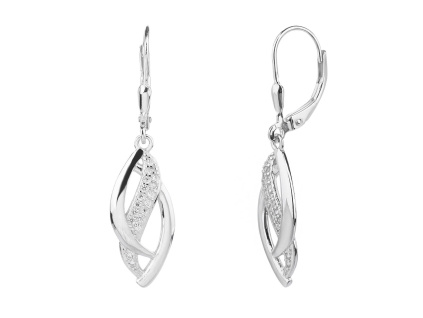 4608 4608 12414 stribrne nausnice visaci dlouhe ciry kamen bily zirkon sperky bealio