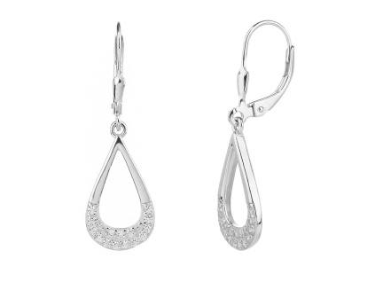 4611 4611 12412 stribrne nausnice visaci dlouhe ciry kamen bily zirkon sperky bealio