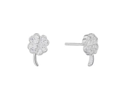 4811 4811 4811 stribrne nausnice ctyrlistek