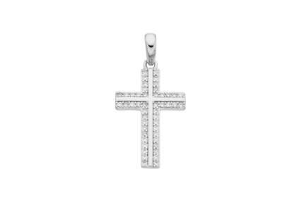 483 1 stribrny privesek kriz zarivy