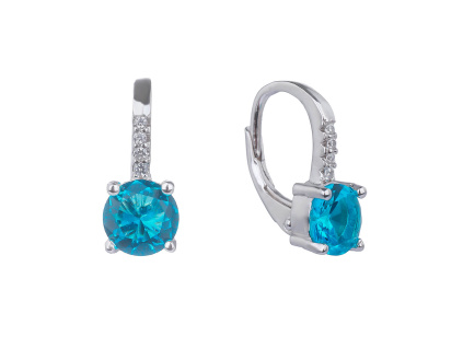 4850 4850 stribrne nausnice kulate aqua