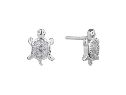 4889 4889 4889 08332 stribrne nausnice pecky puzeta zelva ciry kamen bily zirkon sperky bealio