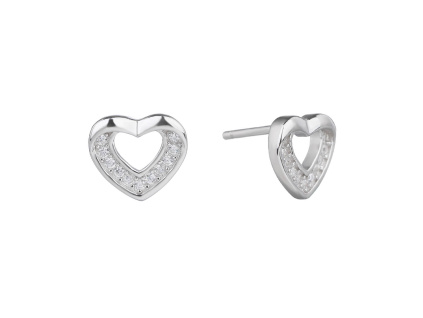 4917 4917 4917 08325 stribrne nausnice pecky puzeta srdce ciry kamen bily zirkon sperky bealio
