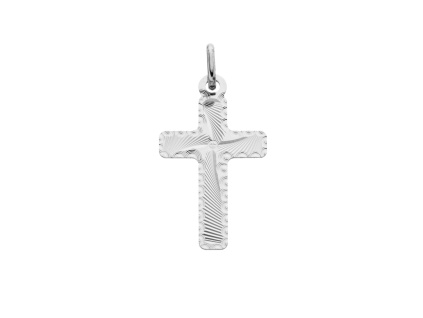 495 1 stribrny privesek kriz brouseny