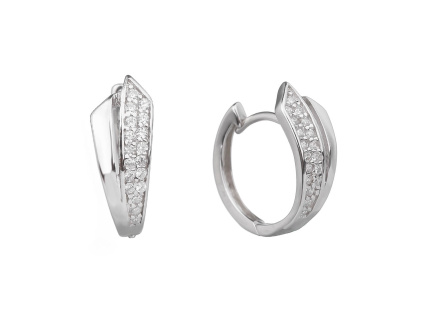 4968 4968 00521 stribrne nausnice francouzsky patent ciry kamen bily zirkon sperky bealio